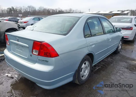 2004 Honda Civic Hybrid из США, поврежденный, VIN JHMES966X4S021060